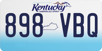 KY license plate 898VBQ