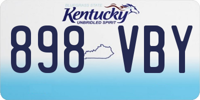 KY license plate 898VBY