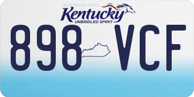 KY license plate 898VCF