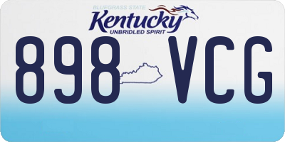 KY license plate 898VCG