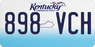 KY license plate 898VCH