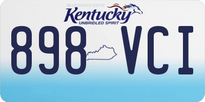 KY license plate 898VCI