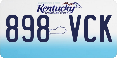 KY license plate 898VCK