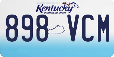 KY license plate 898VCM