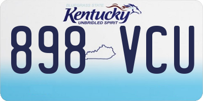 KY license plate 898VCU