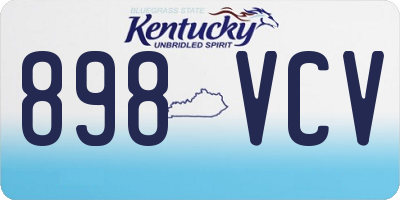 KY license plate 898VCV