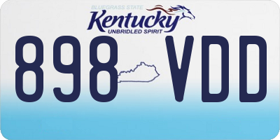 KY license plate 898VDD