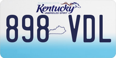 KY license plate 898VDL