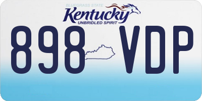 KY license plate 898VDP