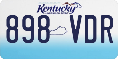 KY license plate 898VDR