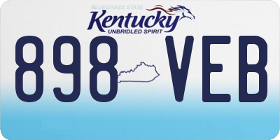 KY license plate 898VEB