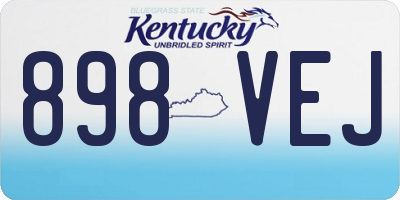 KY license plate 898VEJ