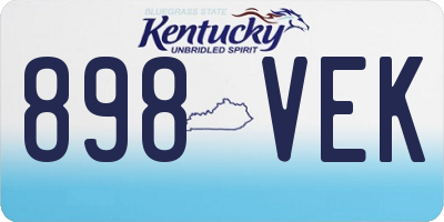 KY license plate 898VEK