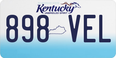 KY license plate 898VEL