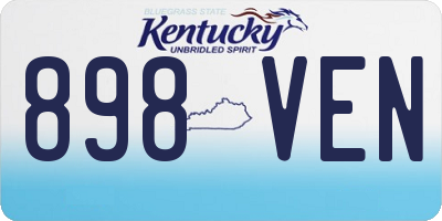 KY license plate 898VEN