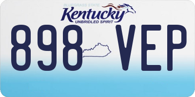 KY license plate 898VEP