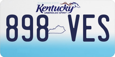 KY license plate 898VES