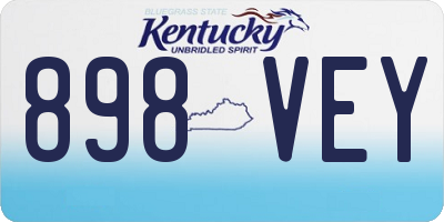 KY license plate 898VEY