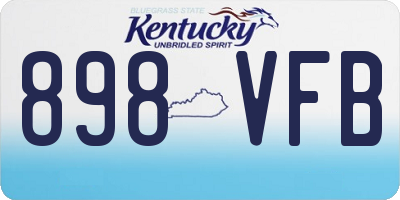 KY license plate 898VFB