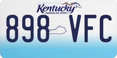 KY license plate 898VFC