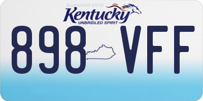 KY license plate 898VFF