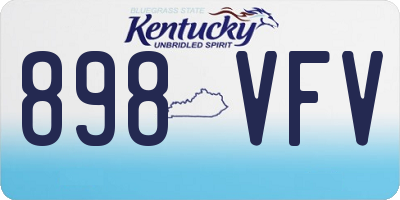 KY license plate 898VFV