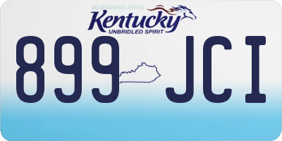 KY license plate 899JCI