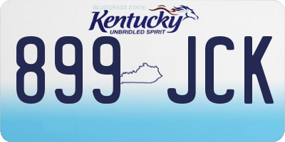 KY license plate 899JCK