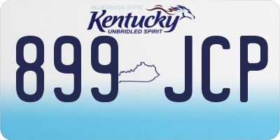 KY license plate 899JCP