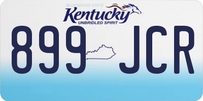 KY license plate 899JCR