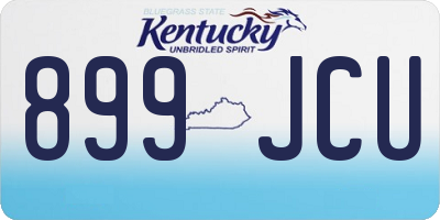 KY license plate 899JCU