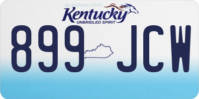 KY license plate 899JCW