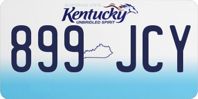 KY license plate 899JCY