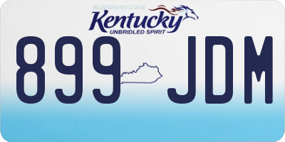 KY license plate 899JDM