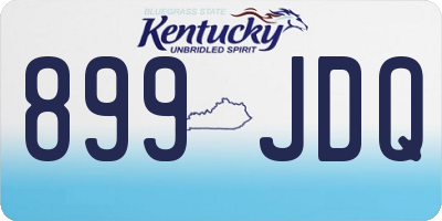 KY license plate 899JDQ