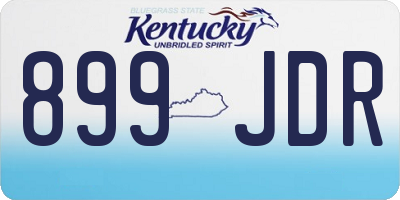 KY license plate 899JDR