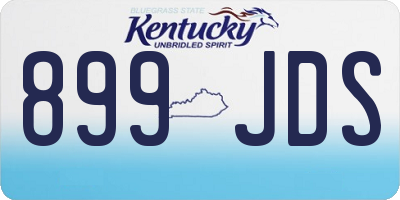 KY license plate 899JDS
