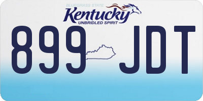 KY license plate 899JDT