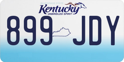 KY license plate 899JDY