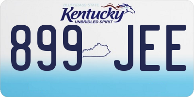 KY license plate 899JEE