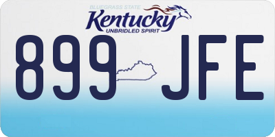 KY license plate 899JFE