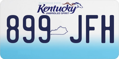 KY license plate 899JFH