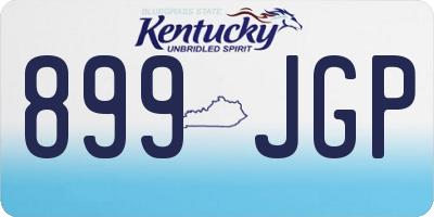 KY license plate 899JGP