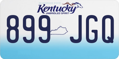 KY license plate 899JGQ