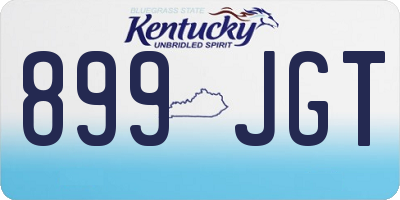 KY license plate 899JGT