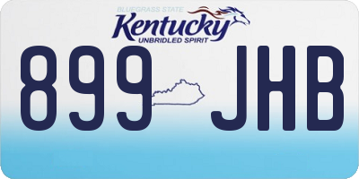 KY license plate 899JHB