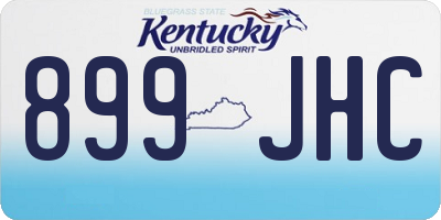 KY license plate 899JHC