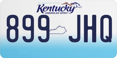 KY license plate 899JHQ