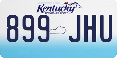KY license plate 899JHU
