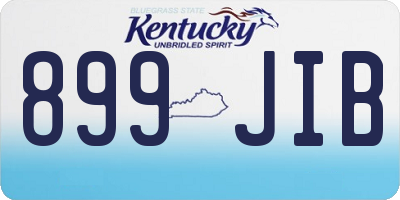 KY license plate 899JIB